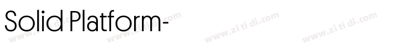 Solid Platform字体转换 Solid Platform字体转换